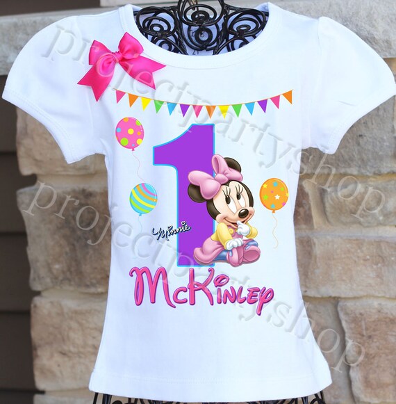 1st birthday shirt minnie mouse