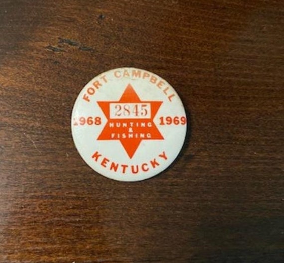 1968-69 Fort Campbell KY Hunting and Fishing Pin … - image 1