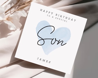 Personalised Birthday Card for Son - Happy Birthday Son - Son Birthday Card - Birthday Gift For Him - Card For Son - For Him