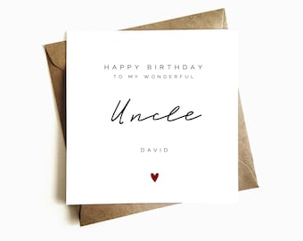 Personalised Birthday Card for Uncle - Happy Birthday Uncle - Uncle Birthday Card - Birthday Gift For Him - Card For Uncle - For Him