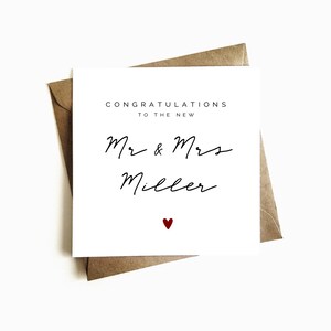 Personalised Wedding Day Card for Couple - Wedding Congratulations Card - Wedding Day Gift - On Your Wedding Day Card - Happy Wedding Day