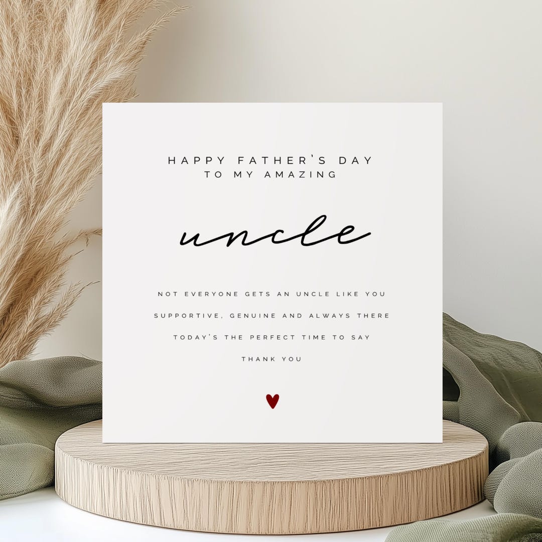 Father's Day Card for Uncle - Father's Day Card - Father's Day Gift ...