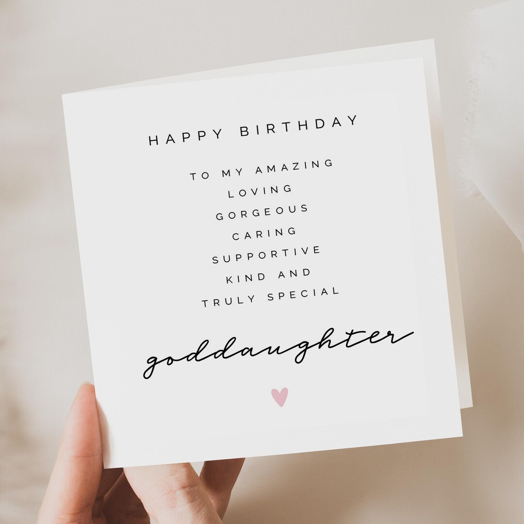 White Cotton Cards Geburtstagskarte Für Die Patentochter – Handgefertigt Mit Glitzer & Strass