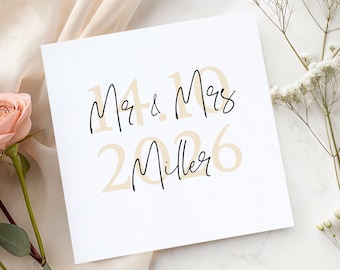 Personalised Wedding Day Card for Couple - Wedding Congratulations Card - Wedding Day Gift - On Your Wedding Day Card - Happy Wedding Day