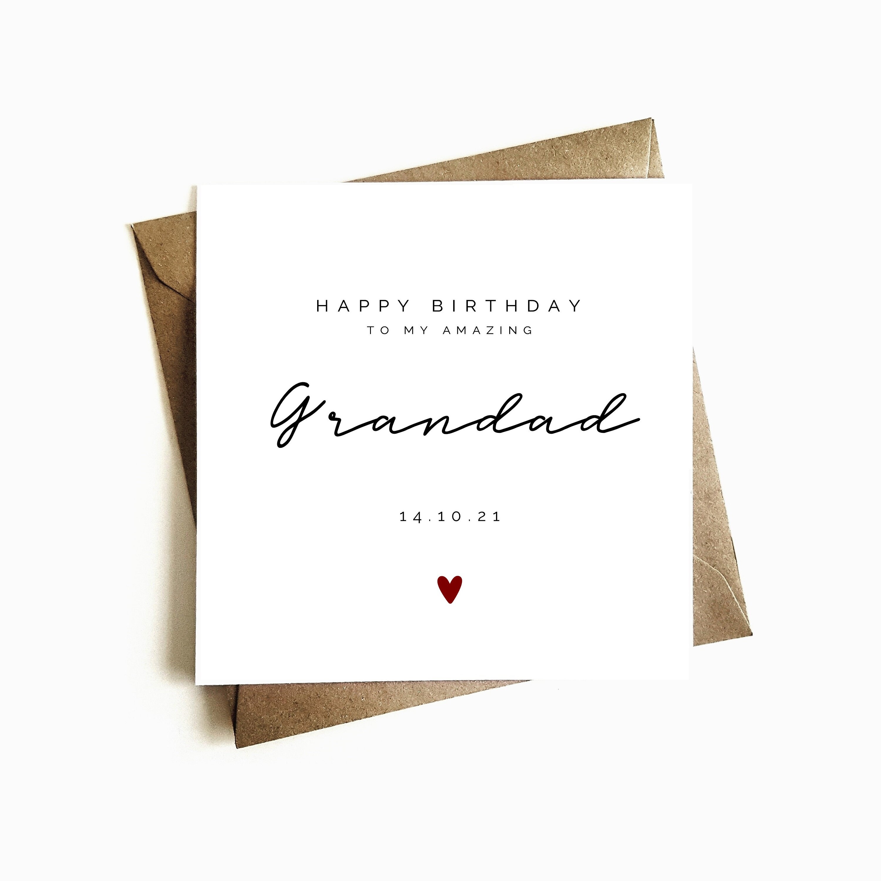 Personalised Grandad Birthday Card Happy Birthday Card | Etsy
