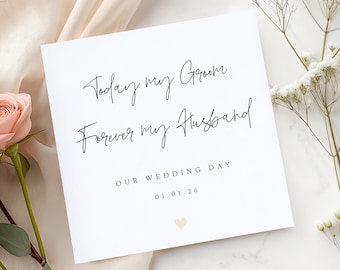 Personalised Wedding Day Card for Bride - Wife to be Card - Wedding Day Gift - On Our Wedding Day Card - Happy Wedding Day - Beautiful Bride