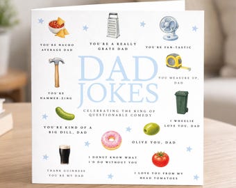 Dad Jokes Father's Day Card, Dad Puns Card, Keepsake Card