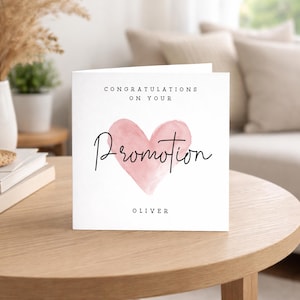 Personalised Promotion Card - Congratulations Card For Work Friend - Well Done Gift - New Job Card For Colleague - Coworker image 1