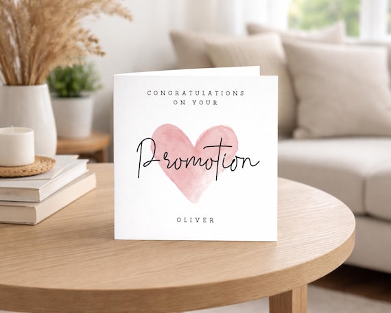 Personalised Promotion Card - Congratulations Card For Work Friend - Well Done Gift - New Job Card For Colleague - Coworker