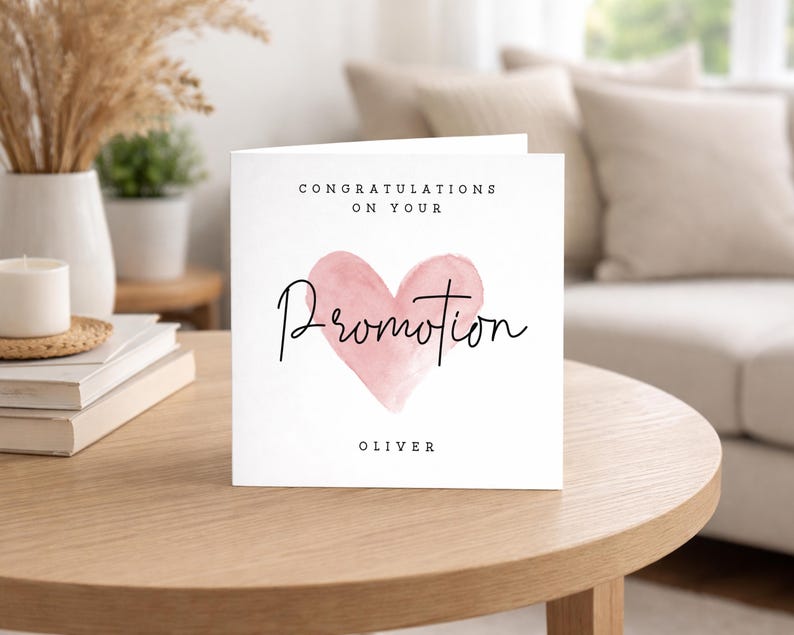 Personalised Promotion Card - Congratulations Card For Work Friend - Well Done Gift - New Job Card For Colleague - Coworker image 1