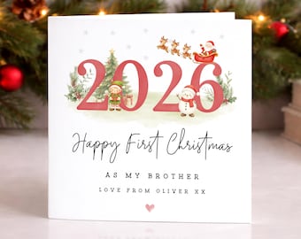 First Christmas as my Brother Greeting Card - Christmas Card for Brother - First Christmas Together