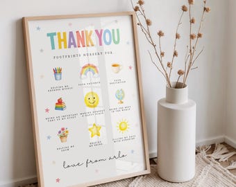Personalised Thank You School/Pre School/ Nursery Print, End of Term Gift