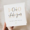 Personalised First Anniversary Card, 'One Whole Year as' - Anniversary Gift for Husband / Wife, 1st Anniversary Card, Paper Anniversary Gift