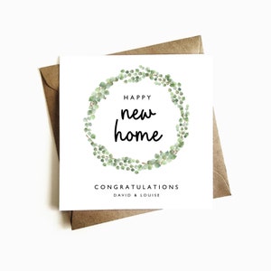 Personalised New Home Card - New Home Congratulations Card - Moving Home Card - Housewarming Card - Botanical - New House - Keepsake