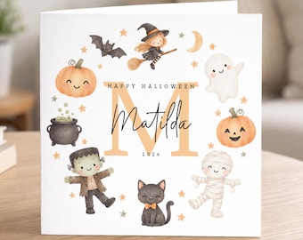Personalised Halloween Card - Happy Halloween Card - Halloween Gift For Child - Son Halloween Card - Daughter Halloween Card