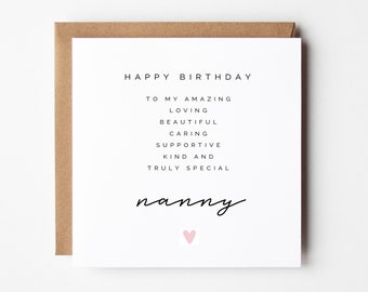 Birthday Card - Nanny