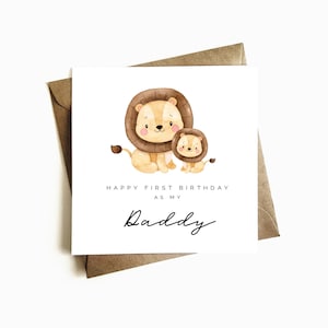 First Birthday as my Daddy Card - First Birthday Card For Daddy - Happy Birthday Daddy - Birthday Dad Gift - From Baby