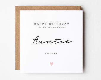 Personalised Birthday Card - Auntie