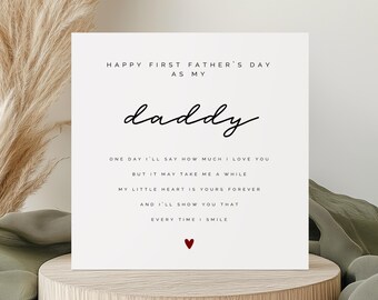 First Father's Day as my Daddy Card - 1st Father's Day Card for Daddy - Father's Day Card - First Father's Day Gift - Daddy Card - From Baby