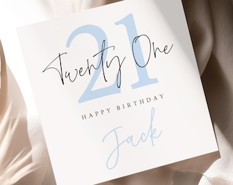 Personalised 21st Birthday Card, Landmark Birthday Gift For Him - Milestone Card - For Him