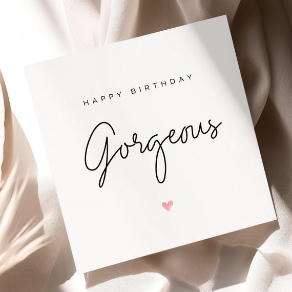 Happy Birthday Gorgeous Card Happy Birthday Wife Wife Birthday Card  Birthday Gift For Her Card For Partner For Her