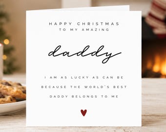 Christmas Card for Daddy - Daddy Christmas Card - Christmas Gift for Daddy - From Child