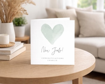 Personalised New Job Card - Congratulations Card For Work Friend - Well Done Gift - New Job Card For Colleague - Coworker