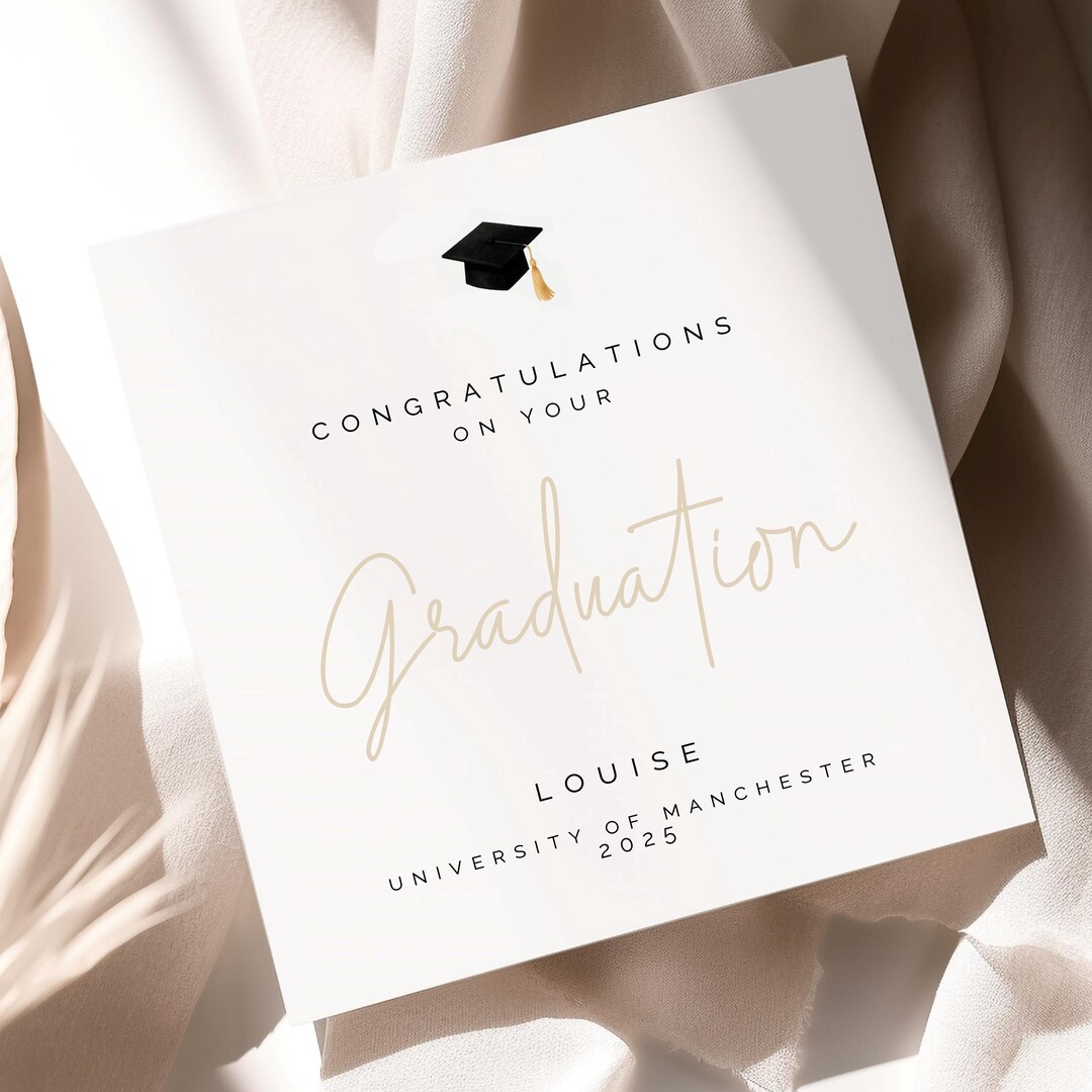 Personalised Graduation Card – Custom Student Keepsake, Class of 2025 ...