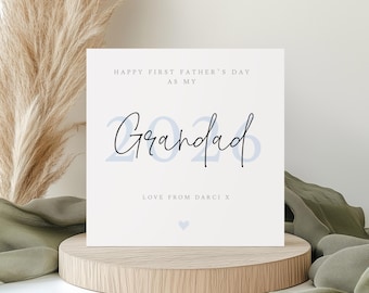 First Father's Day as my Grandad Card - 1st Father's Day Card for Grandad - First Father's Day Gift - Grandad Card - From Baby