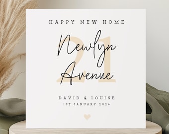 Personalised New Home Card - New Home Congratulations Card - Moving Home Card - Housewarming Card - First Home - New House - Keepsake