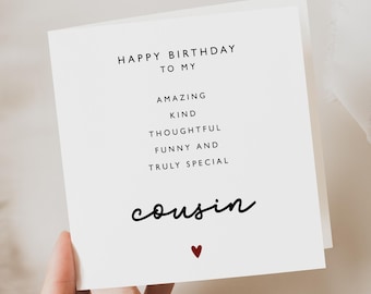 Cousin Birthday Card, Thoughtful Birthday Gift