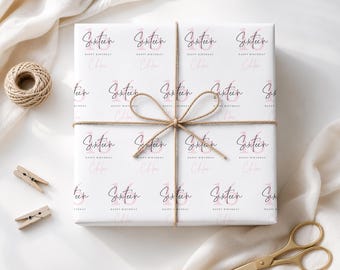 Personalised 16th Birthday Gift Wrap – A3 Sheets – Luxury Small Present Wrapping Paper