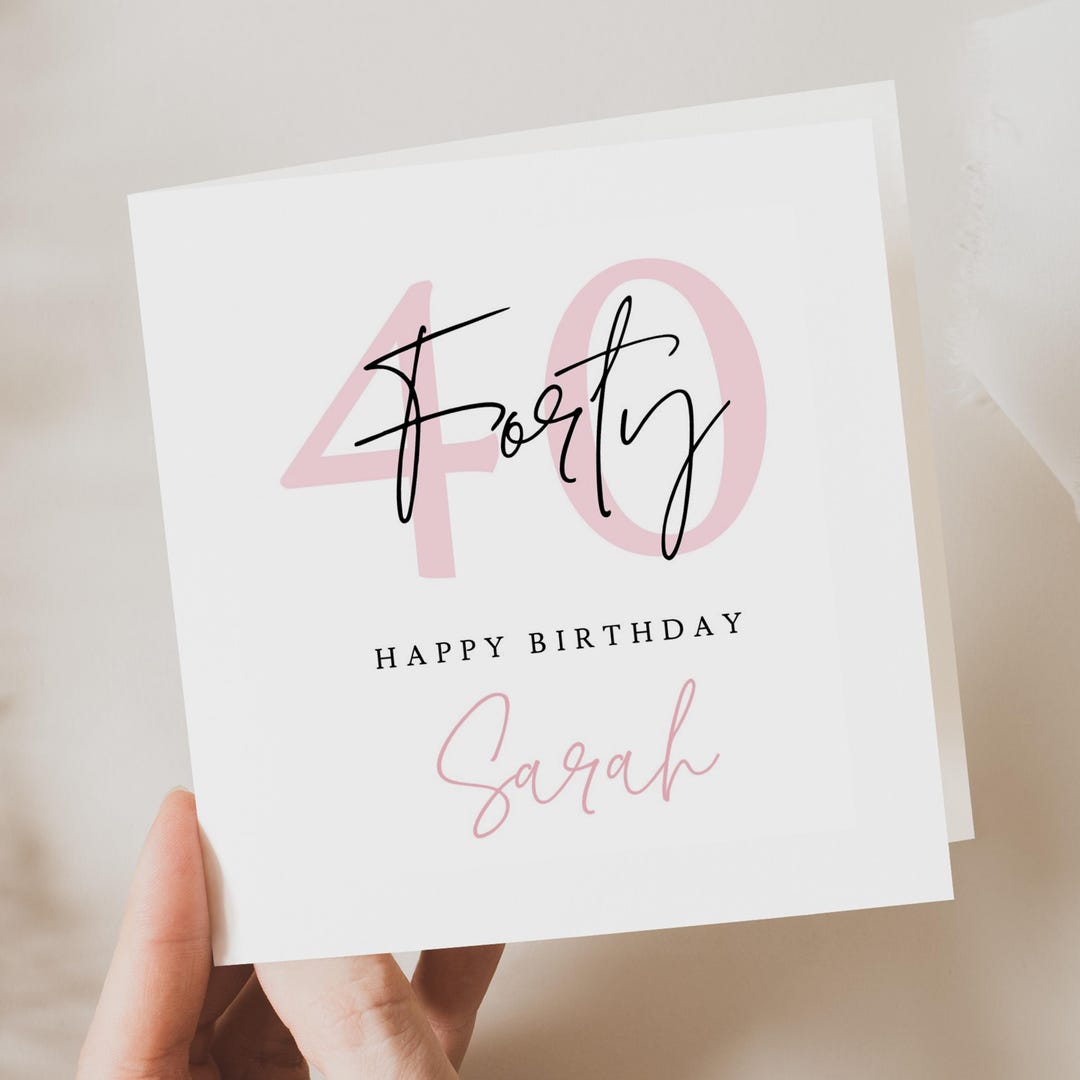 Personalised 40th Birthday Card, Landmark Birthday Gift for Her