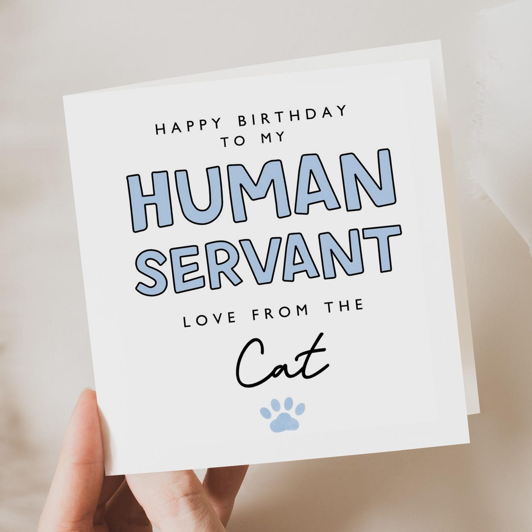 Happy Birthday Card From the Cat - Cat Dad Card - Card From the Cat ...