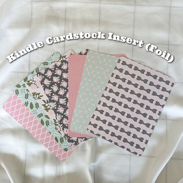 Kindle Cardstock Insert (Foil) | Florals & Bows | Paperwhite | Limited Quantity