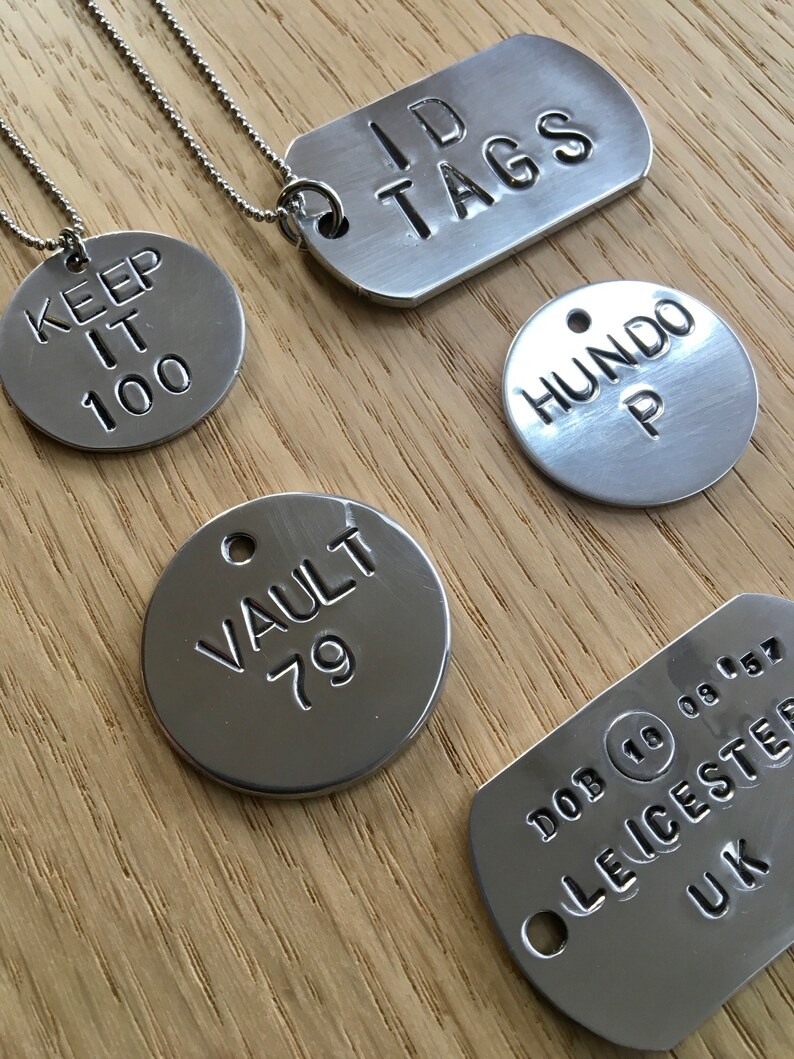 Custom Hand Stamped Cool Slang Words Key Tag Key Fob ID Etsy