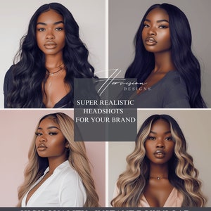 AI Generated Black Woman Headshot Stock Photos: Commercial Use (PNG)