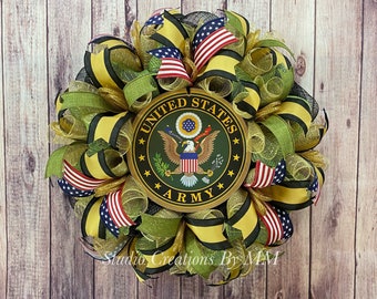 Army Wreath, US Army, Military Wreath, Veterans Day, Military Appreciation, Memorial Day, Military, E Pluribus Unum, US Armed Forces