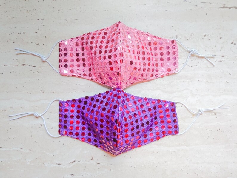 Kids Sequin Face Mask Girl Boy Face Mask Glitter Mask Kids Etsy