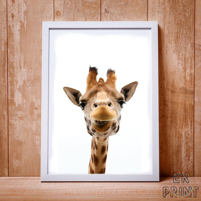 Giraffe Print Giraffe Wall Art Nursery Decor African Etsy