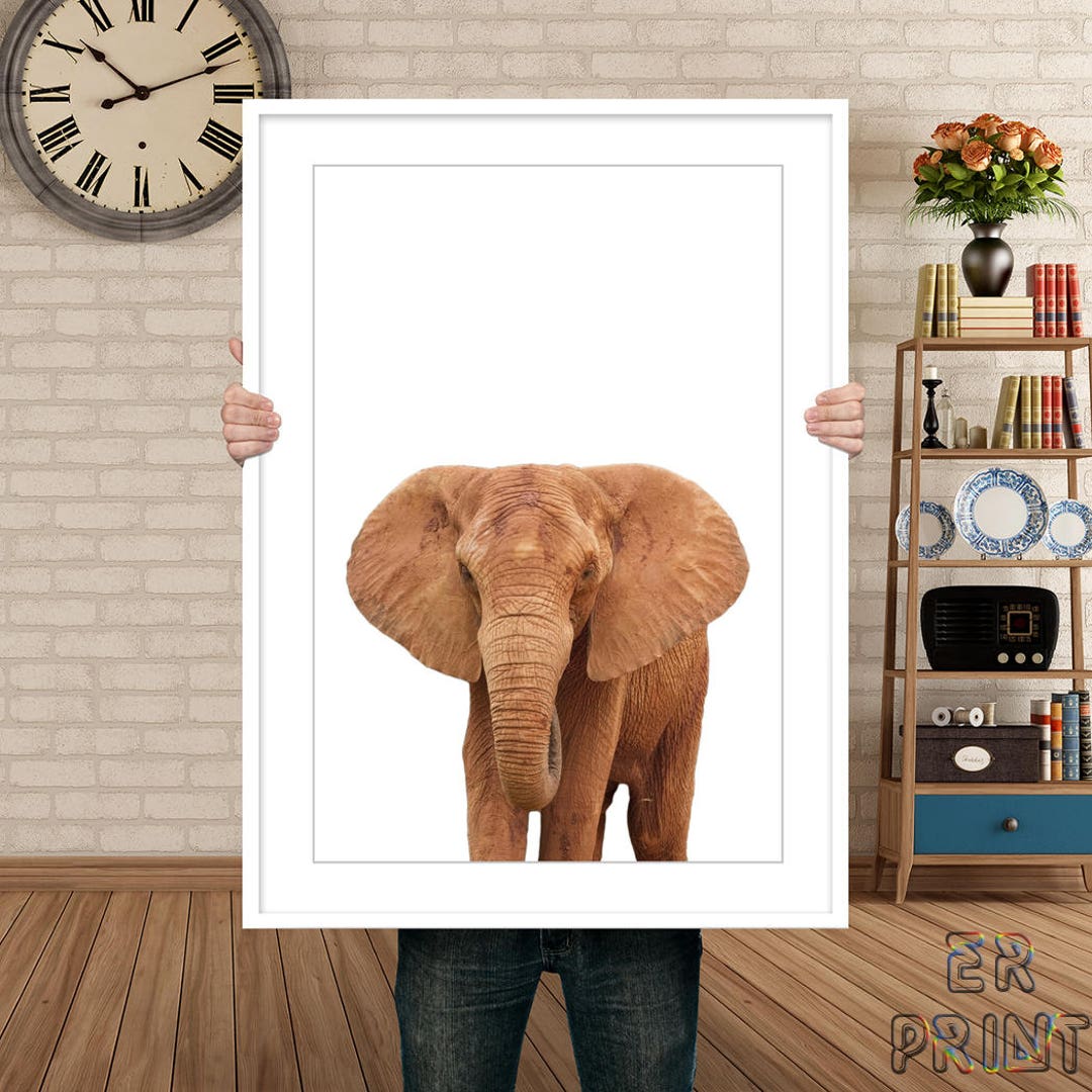 Elephant Print, Elephant Art, African Art, African Animal, Safari