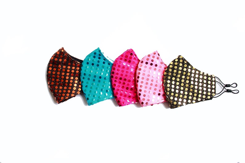 Kids Sequin Face Mask Girl Boy Face Mask Glitter Mask Kids Etsy