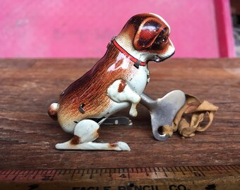 Hopping Tin Windup Dog U S Zone Germany 1950