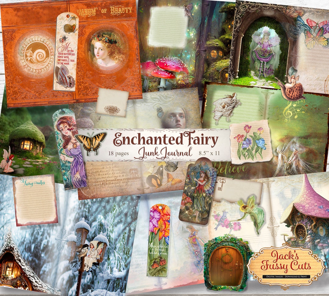Enchanted Fairy, Junk Journal, Digital Printable Kit, Digital Journal ...
