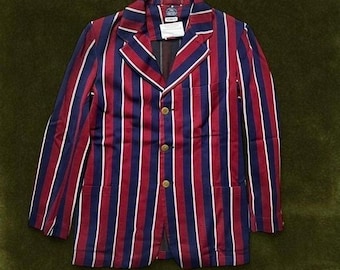 Auténtica joya vintage de los años 50/60, blazer náutico a rayas de Saks Fifth Avenue, talla M.