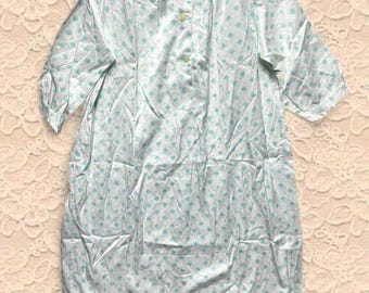 Camisón vintage azul con delicado estampado floral de los años 70 - Cottagecore Dream 12