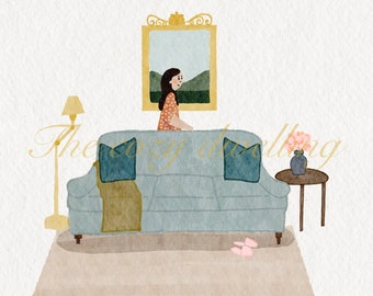 Living Room Illustration 4000 x 5000px
