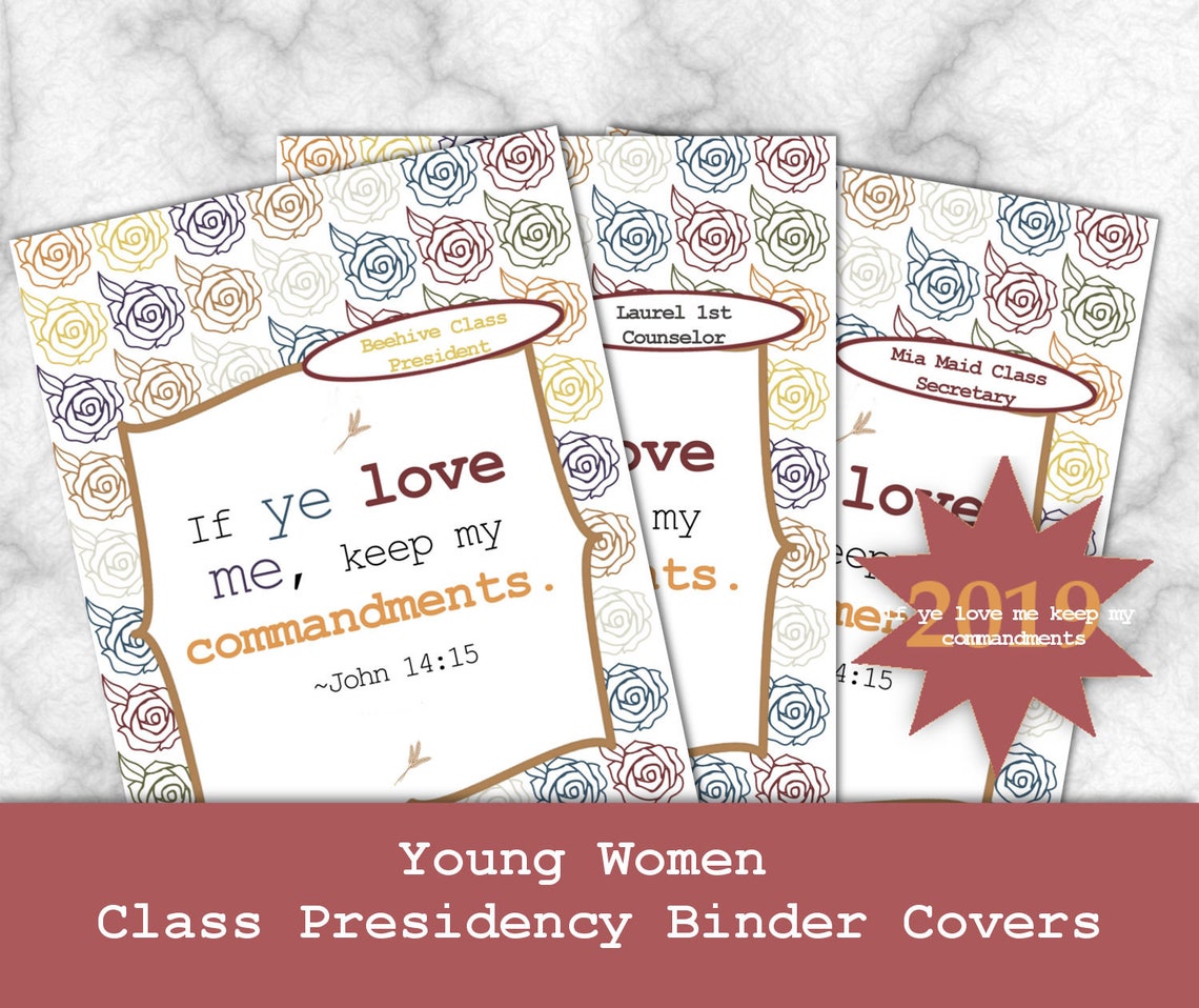 LDS Young Women Class Presidency Binder Covers 2019 If Ye Etsy