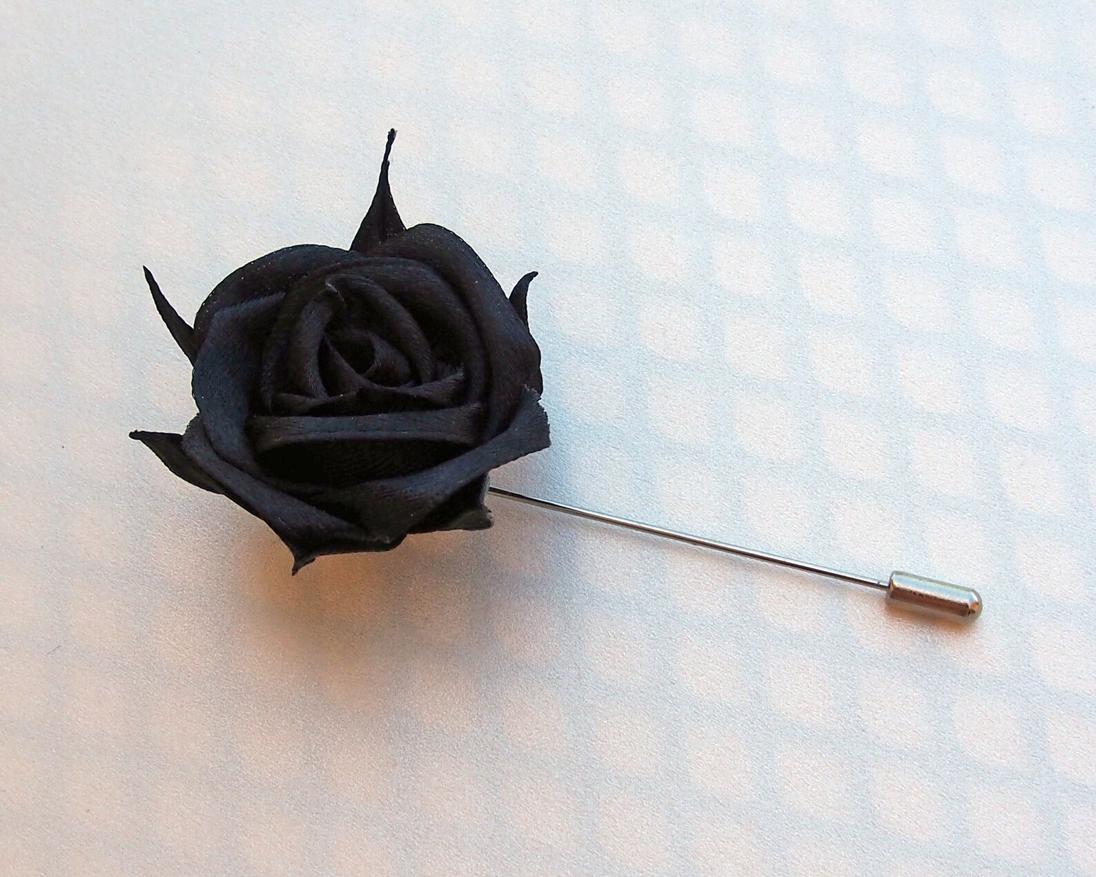 Black Lapel Pin / Black Rose Lapel Pin / Black Boutonniere Men Etsy