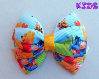 Winnie-the-Pooh hair bow / Winnie hair bow / Winnie Pooh hair clip / Winnie-the Pooh outfit / Winnie-the-Pooh gift / Winnie-the-Pooh party